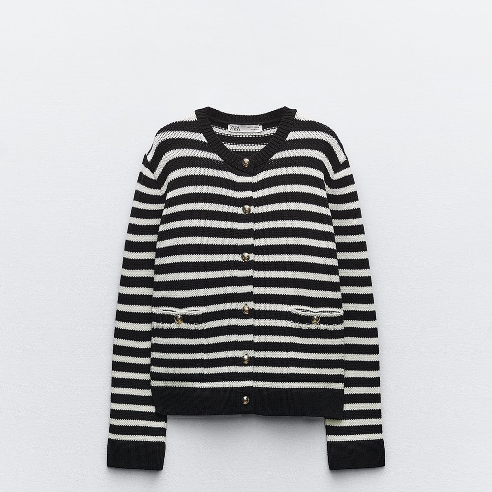 Zara knit cardigan with golden Bottons